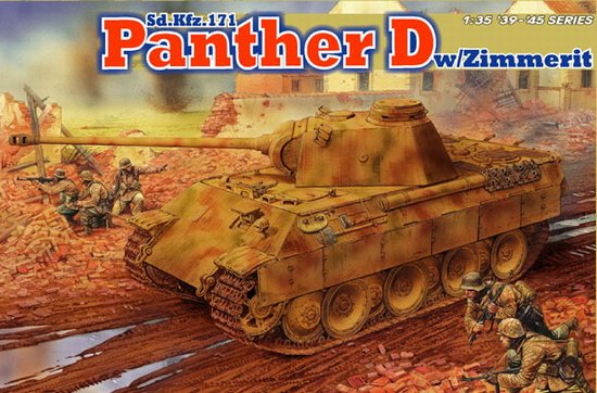 Dragon 6428 1:35 Sd.Kfz.171 Panther D with Zimmerit Military Tank Model Kit