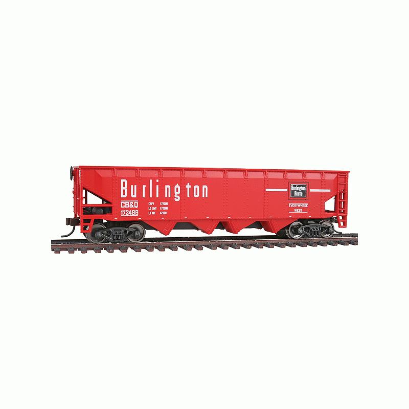 Walthers 931-1657 HO Chicago, Burlington & Quincy Offset Quad Hopper RTR LN/Box