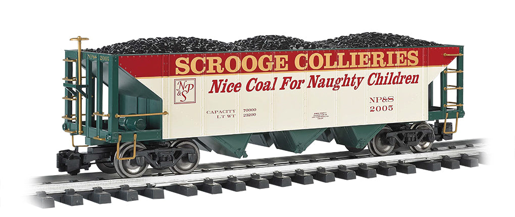 Bachmann 98278 G Scale Christmas 3-Bay Steel Hopper