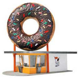 Walthers 933-3768 HO Cornestone Hole-In-One Donut Shop Building Kit