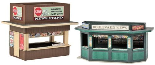 Walthers 933-3773 HO Two City Sidewalk Newsstands Kit