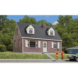 Walthers 933-3774 HO Scale Brick Cape Cod House Model Building Kit