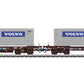 Marklin 47458 HO Container/Well Flatcar with Containers 2-Pack - 3-Rail