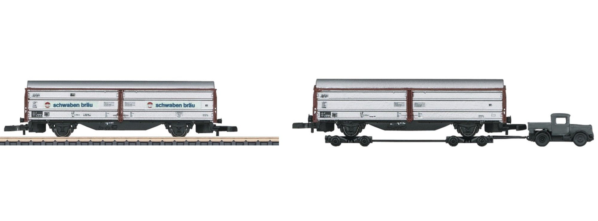 Marklin 82558 Z German Federal Railroad DB Sliding Wall Boxcar Set