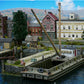 Sea Port Model Works H130 HO 73'' Open Barge w/Cabin Mast & Boom Kit