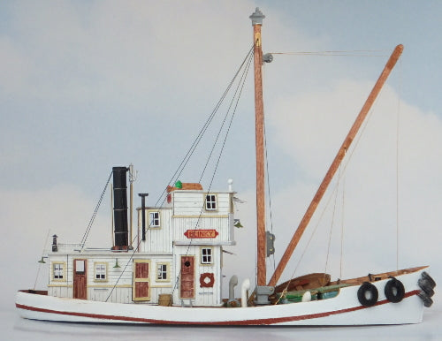 Sea Port Model Works H133W HO 65' Workboat/Lighter Laser-Cut Wood Kit