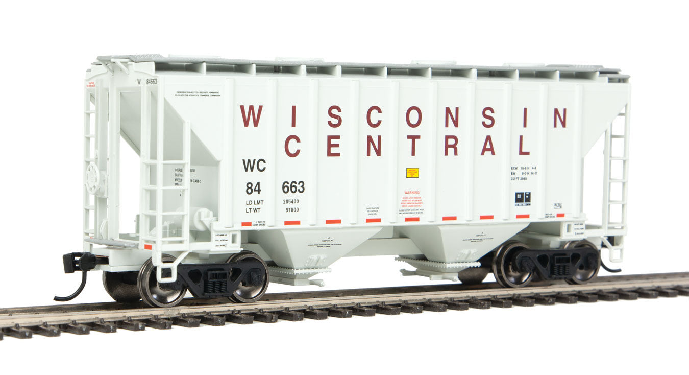 Walthers 910-7970 HO Scale Wisconsin Central 37' 2-Bay Covered Hopper #84663