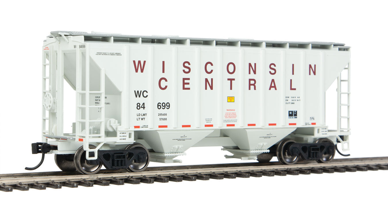 Walthers 910-7973 HO Wisconsin Central 37' 2-Bay Covered Hopper #84699