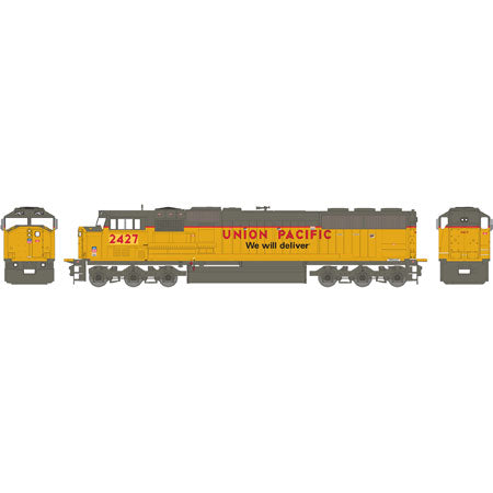 Athearn G67309 HO Union Pacific SD60M Yellow Sill Stripe #2427