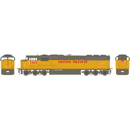 Athearn G67312 HO Union Pacific SD60M Yellow Sill Stripe #2505