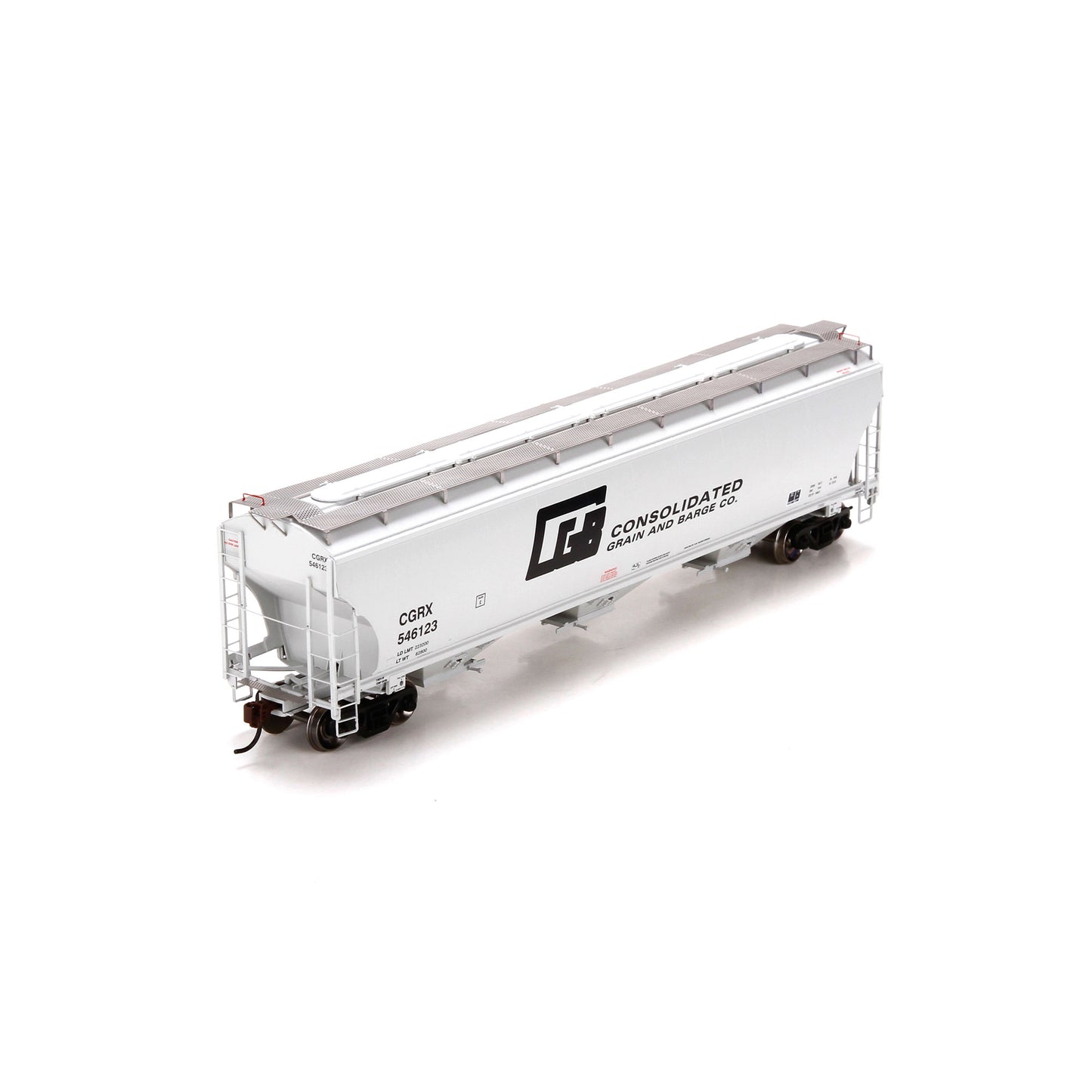 Athearn 89470 HO Consolidated Grain & Barge Trinity 3-Bay Covered Hopper #546123