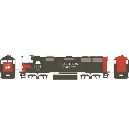 Athearn 90263 HO Southern Pacific GP40X Short Hood Ready to Run #7231
