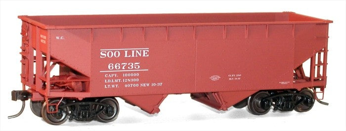 Accurail 7722 HO Soo Line 50-Ton Offset-Side 2-Bay Hopper - Kit #66735 NIB