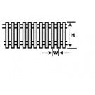 Plastruct 90465 O 13/64" x 28" x 59/64" Picket Fence