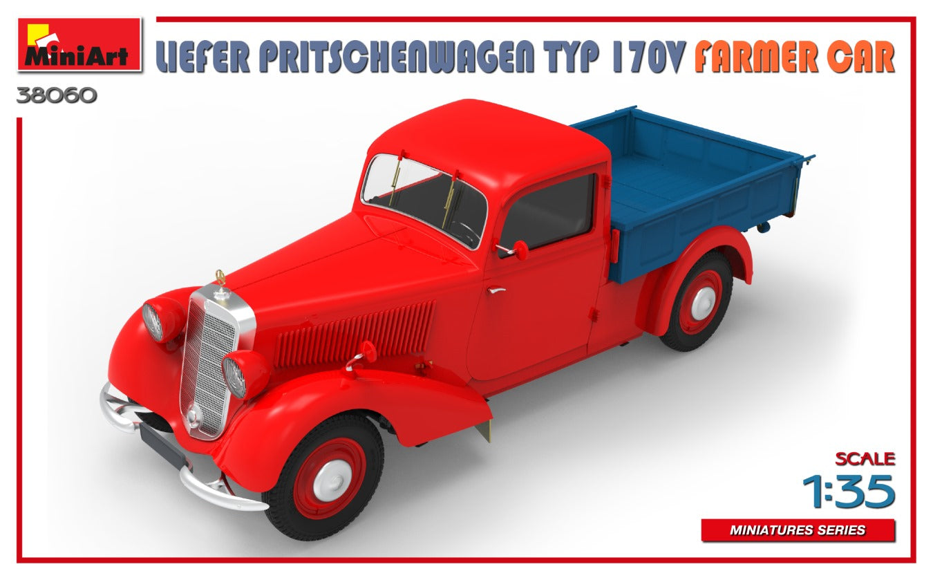 MiniArt 38060 1:35 Liefer Pritschenwagen Typ 170V Famer Car Plastic Model Kit