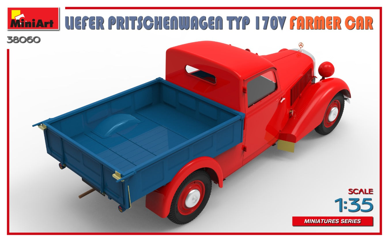 MiniArt 38060 1:35 Liefer Pritschenwagen Typ 170V Famer Car Plastic Model Kit