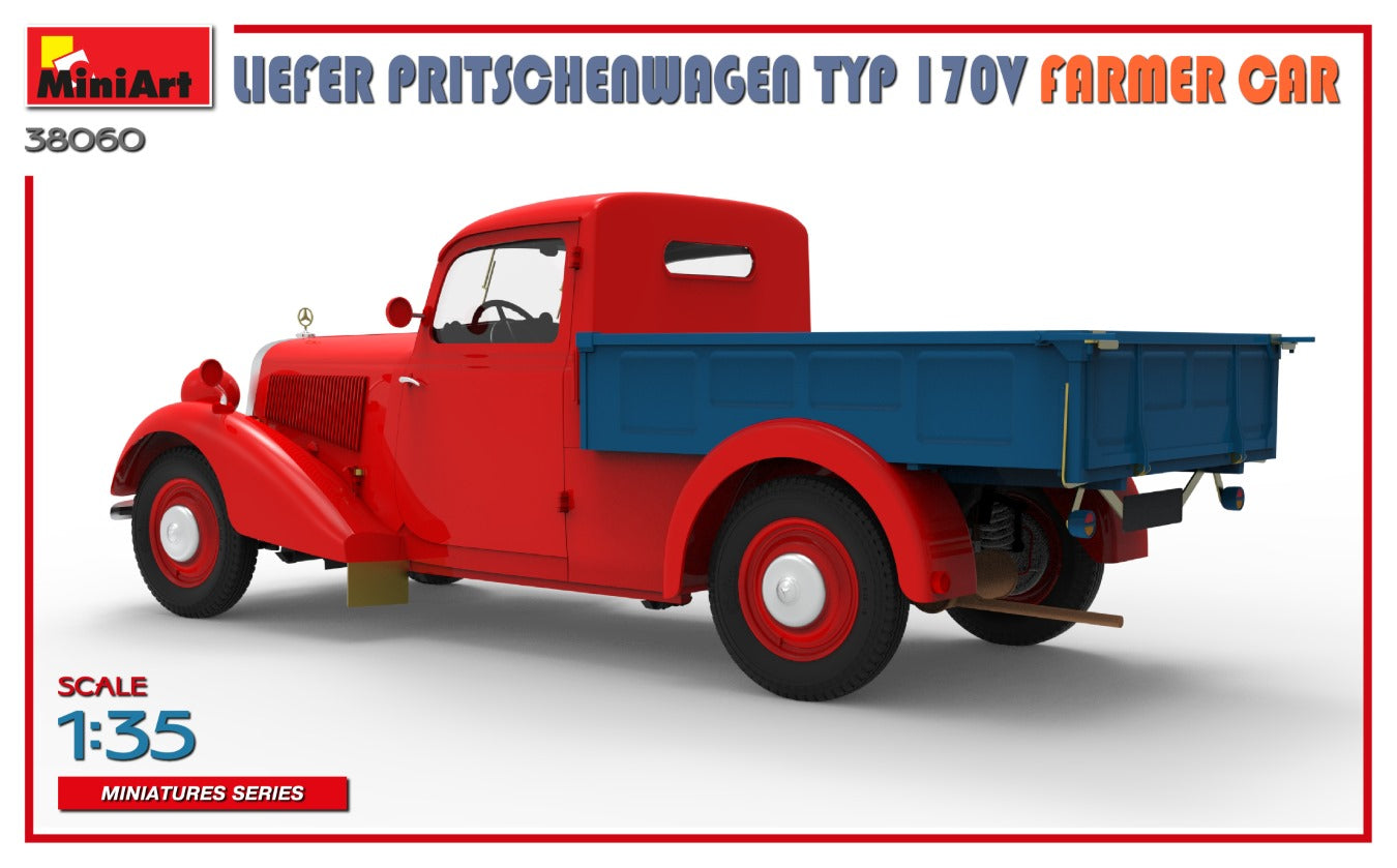 MiniArt 38060 1:35 Liefer Pritschenwagen Typ 170V Famer Car Plastic Model Kit