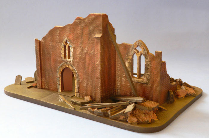 Imex 6507 1:72 Bombed Out Village Church Polystone Building