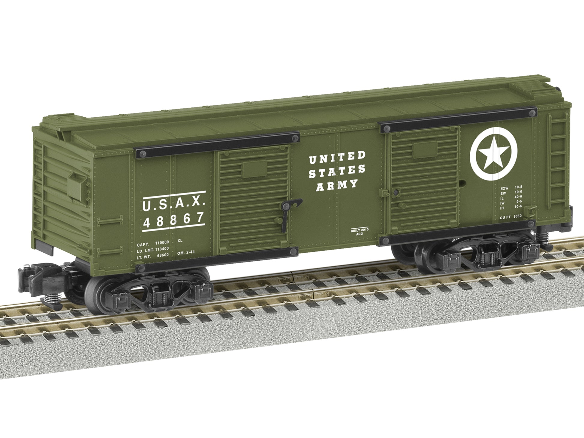 American Flyer 6-48867 S U.S. Army Operating Unloading RTR Boxcar #48867 NIB