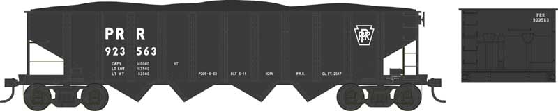 Bowser 38125 N Pennsylvania Railroad Block Lettering Black H-21a Hopper #923563