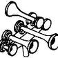 Cal Scale 190-427 HO Nathan Diesel Air Horn (Brass Casting) 5-Chime K5