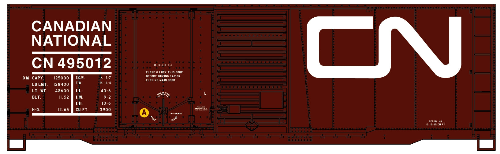 Accurail 3821 HO Canadian National 40' Combination Door Steel Boxcar Kit