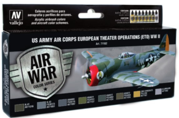 Vallejo Paint 71182 US Army Air Corps European Theater Operations Paints