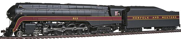 Broadway Limited 2557 HO Norfolk & Western Class J 4-8-4 Paragon2™ #613