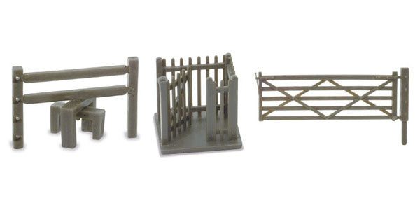 Peco NB-46 N 3 Field Gates, 3 Stiles and 1 Wicket Gate