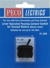 Peco PL-26B HO Lever Operated Passing Contact Switch for Turnout Motors