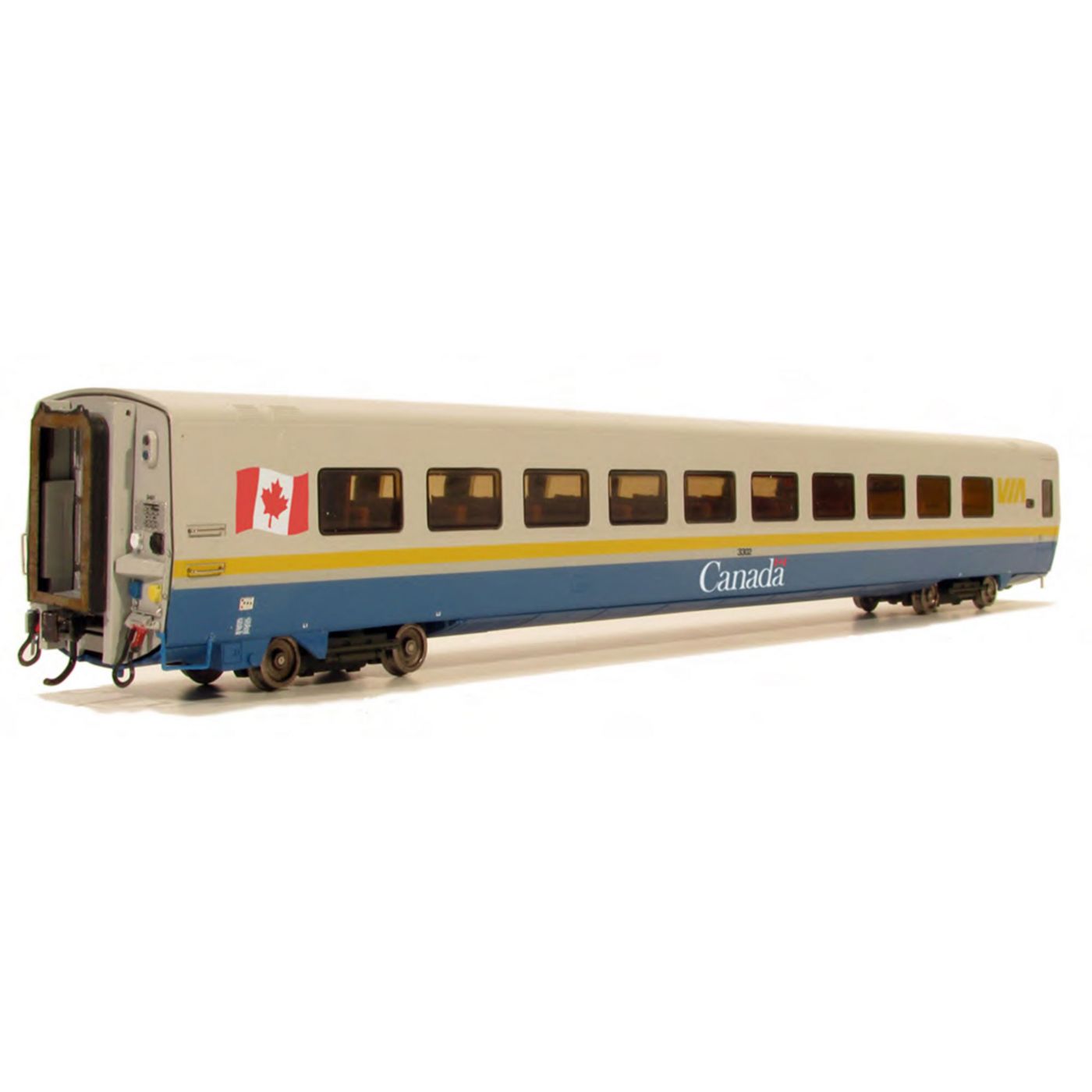 Rapido Trains 108021 HO VIA Rail Canada Streamlined LRC Coach #3322