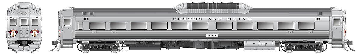 Rapido Trains 16038 HO Boston & Maine Budd RDC-1 Phase 1C #6108 LN/Box