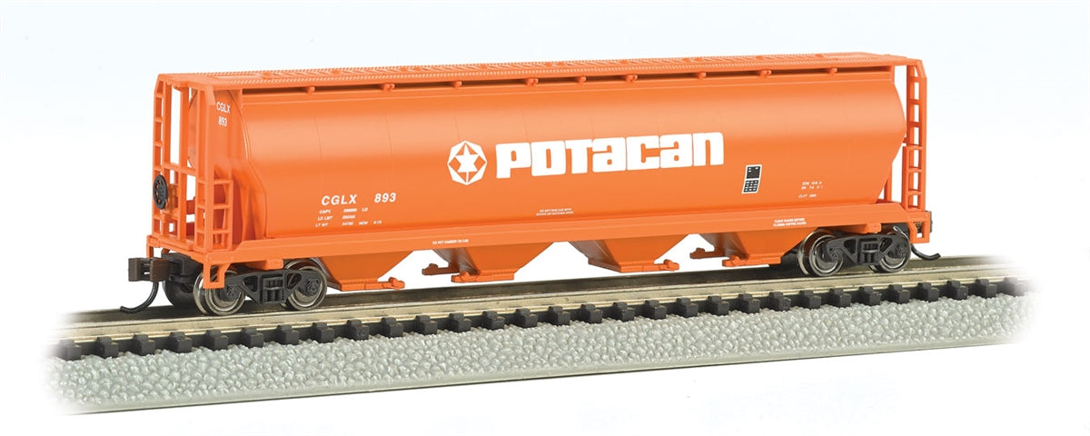Bachmann 19157 N Potacan 4 Bay Cylindrical Grain Hopper #893 LN/Box