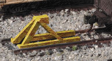 Walthers 933-2602 N Scale Yellow Track Bumpers Built-ups (Pack of 5)