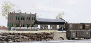 Walthers 933-3201 N Scale Water Street Freight Terminal Building Kit