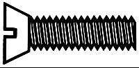 Walthers 947-1076 2-56 1/2" Brass Flat Head Machine Screws (Pack of 10)