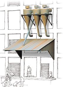 Walthers 933-3510 HO Wall Side Dust Collector Plastic Kit (Pack of 3)