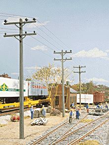 Walthers 949-4120 HO Scale Electric Utility Poles Kit (Pack of 24)