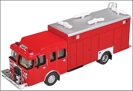 Walthers 949-13802 HO Scale SceneMaster Hazardous Materials Red Fire Truck