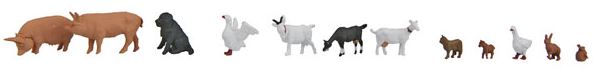 Walthers 949-6029 HO Farmhouse Animal Figures (Set of 12)