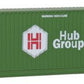 Walthers 949-8505 HO 53' Plastic Singamas Corrugated Side Container - Hub Group