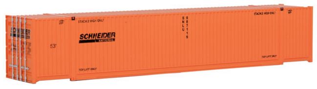 Walthers 949-8508 HO 53' Singamas Corrugated Side Container - Schneider National