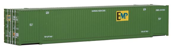 Walthers 949-8503 HO 53' Plastic Singamas Corrugated Side Container - EMP