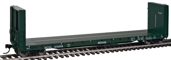 Walthers 920-104310 HO BC Rail 50' CC&F Bulkhead Flatcar #818458