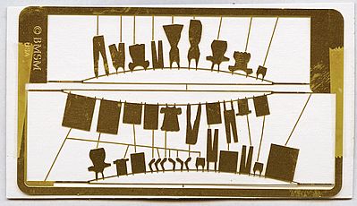 Bar Mills 49 HO Scale 3 Brass Pre-Hung Laundry Lines Kit