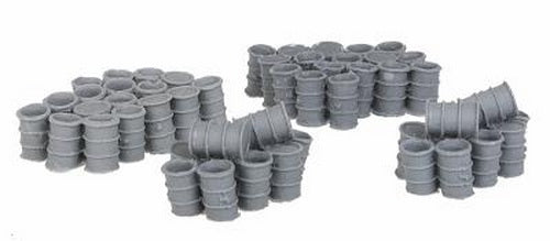 Bar Mills 02001 HO Open 55-Gallon Drum Stacks Unpainted (Pack of 54)