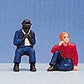 Life Like 1186 HO Scale People Sitting - Hand Painted Figures (Set of 6)
