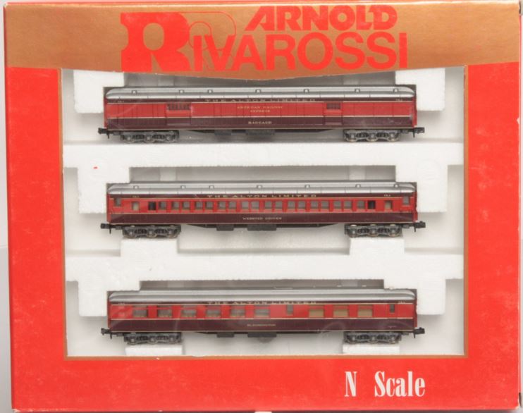 Rivarossi 00534 N Alton Limited Passenger Cars (Set of 3) LN/Box