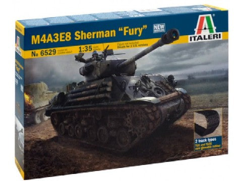 Italeri 6529S 1:35 M4A3E8 Sherman Fury Military Tank Model Kit