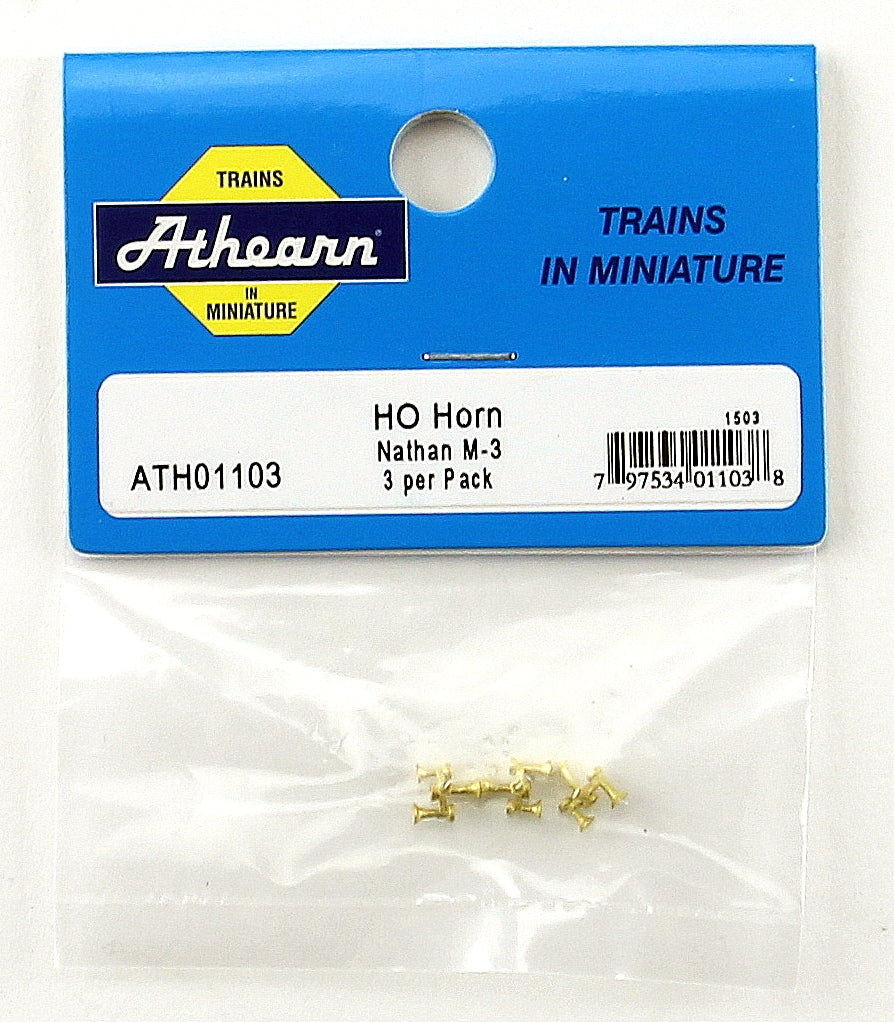 Athearn 01103 HO Golod Metal Nathan M-3 Horn (Pack of 3)